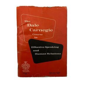 The Dale Carnegie Course Effective Speaking Human Relations Paperback Book
